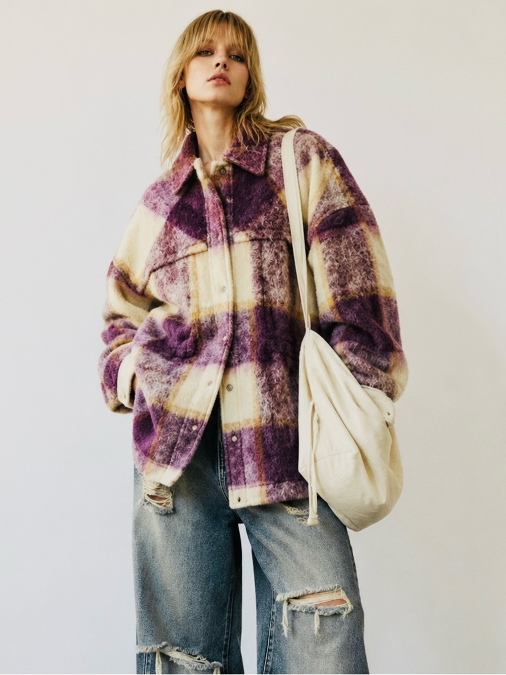 IRO mohair and alpaca blend coat